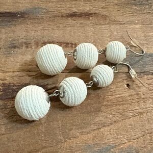Elegant White Dangle Earrings